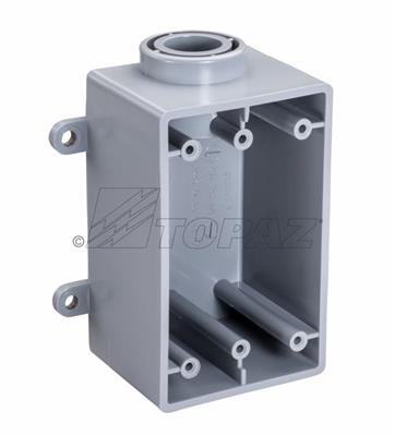 3/4" Schedule 40 PVC FSE Type Box, Single