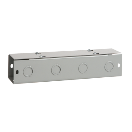 Straight Section Lay-in Flat-Cover Type 1 no KOs, 4x4x72, Gray, Steel