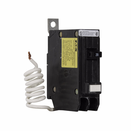 Eaton QB GFCI circuit breaker,Ground fault circuit breaker,20A,22 kAIC,Single-pole,120/240V,Non-Interchangeable,5 mA Trip Sensitivity,QBHGF