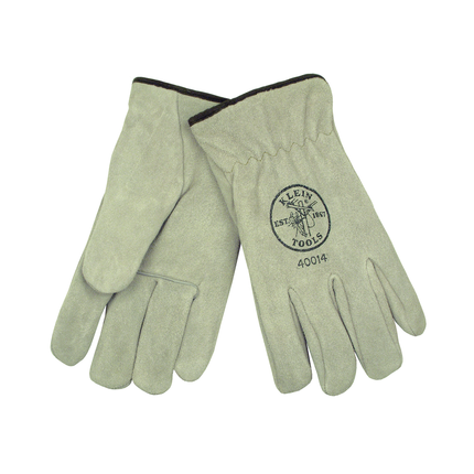 Lined Drivers Gloves, Suede Cowhide, Large