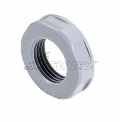 1/2" NPT Locknuts - Gray 6/6 Nylon