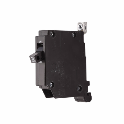 Eaton CH thermal magnetic circuit breaker,Ground fault circuit breaker,5 mA Ground fault,20 A,10 kAIC,Single-pole,120/240 V,#14-8 AWG,CHB,CH Loadcenters