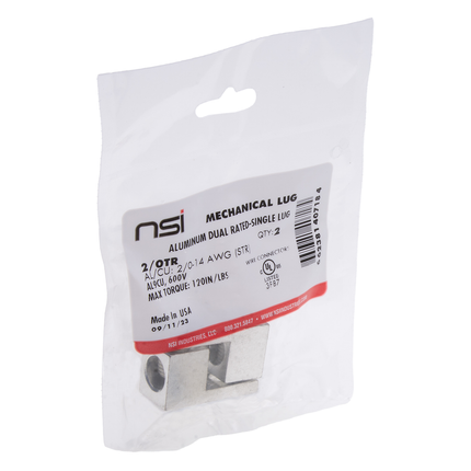 Dual Rated Lug 2/0-14