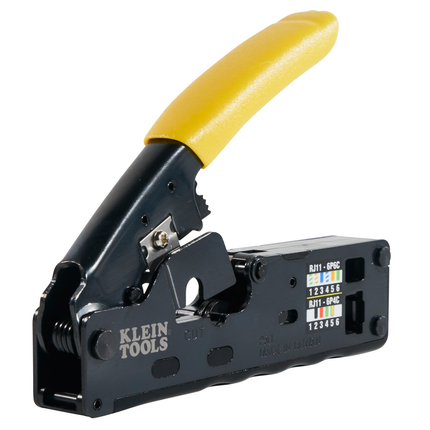 Ratcheting Data Cable Crimper / Stripper / Cutter, Compact