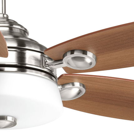 54" 5 Blade Fan w/ LED Light in Brushed Nickel