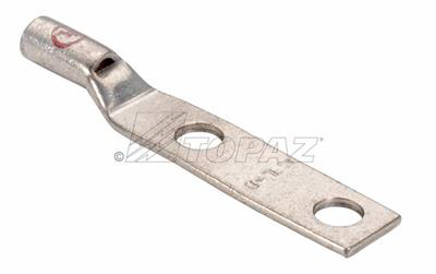 Two Hole - Short Barrel Compression Lugs, 500 MCM Wire, 1/2" Bolt Size, Brown Color Code