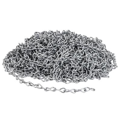 Jack Chains, 12 Gauge Standard, 100' Spools, Zinc Plated Steel