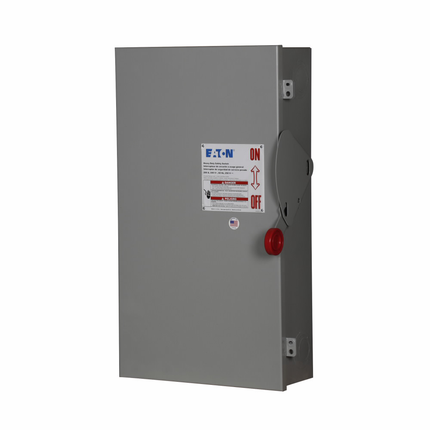 Eaton Heavy duty single-throw fused safety switch, 200 A, NEMA 1, Painted steel, Class H, Neutral, Three-pole, Four-wire, 240 V, Max Hp: 15, 25/ 15, 60/ 40 hp (1,3PH @Std/TD/250 Vdc), #6-250 kcmil Cu/Al