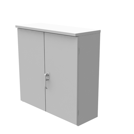 36x12x36 Hinge Cover Type 3R Steel No Knockouts ANSI 61 Gray Double Doors Padlocking 3 Point Handle Back Panel Weld Studs Draw Shield No Center Position