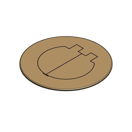 DUAL SERVICE BRASS FLOOR BOX COVER