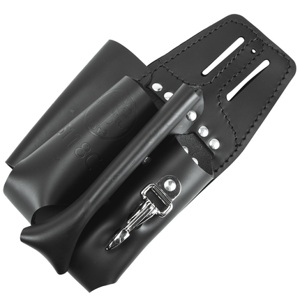 Black Leather Tool Pouch for Belts