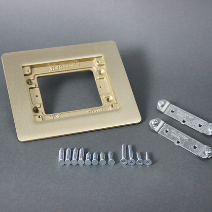 Omnibox® Single Gang Rectangular Brass Carpet/Tile Flange