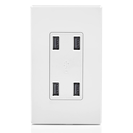 4.2A 4-Port USB Type-A Wall Outlet Charger