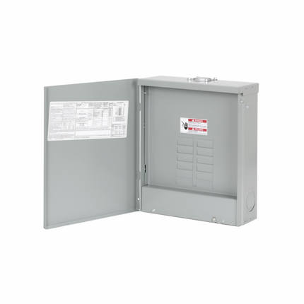 Eaton Eaton BR main lug loadcenter,No feed-thru lugs,includes BREQS125 hold-down screw, 125 A,B1R,Aluminum, NEMA 3R,Metallic,10 kAIC,BR,NEMA 3R,24 Circuits,Twenty-four pole,12 Spaces,Three-wire,Single-phase,120/240V,#6-2/0 AWG Cu/Al