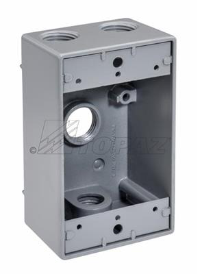 3/4" 4 Hole Single Gang Weatherproof Box