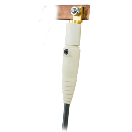Heavy Duty Products, Single Pole Devices, Industrial Grade, Female, Plug, 400A 600V AC/DC, Single Conductor, Double Set Screws, White