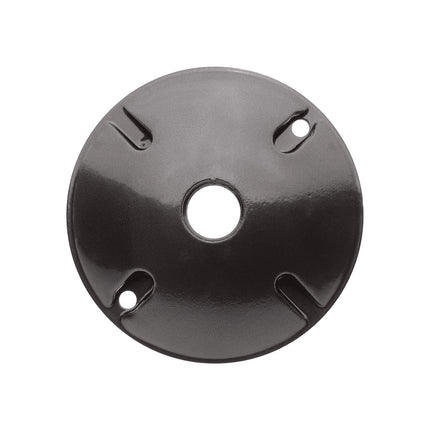 OUTDOOR ACCESSORY WEATHERPROOF COVER ROUND 1 HOLE BRONZE