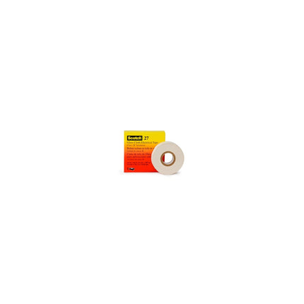 3M Glass Cloth Electrical Tape, White, Rubber Thermosetting Adhesive, 3/4 in x 66 ft