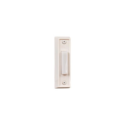 Surface Mount Rectangle Lighted Push Button in White