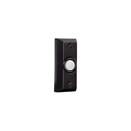 Surface Mount Rectangle Lighted Push Button in Bronze