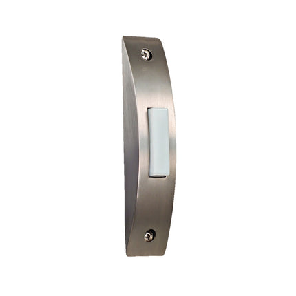 Surface Mount Contemporary LED Push Button in Brushed Nickel