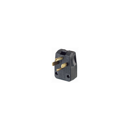 30/50 Amp, 125/250 Volt, NEMA 14-30P/14-50P, 3P, 4W, Plug, Straight Blade, Commercial Grade, Angle, Grounding - BLACK