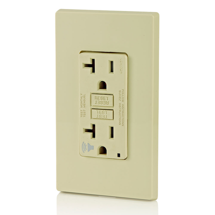 20 Amp, Self Test, Tamper-Resistant GFCI Outlet with Audible Alarm & LED Indicator Light