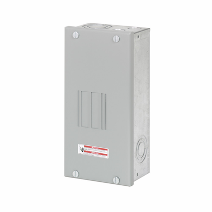 Eaton BR main lug loadcenter,Current design,Main lug,70 A,5,Aluminum,Cover not included,NEMA 1,Metallic,10 kAIC,BR,Surface,48 Circuits,Four-pole,24 Spaces,Three-wire,Single-phase,Type BR 1-inch breakers,120/240 V,#8-2 AWG Cu/Al