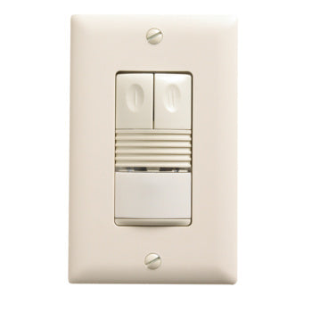 WATTSTOPPER PW-200-B PIR WALL SWITCH OCCUPANCY SENSOR 2 RELAYS 120/277V BLACK