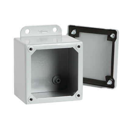Screw Cover Enclosure Type 12, 10.00x10.00x4.00, Gray, Steel