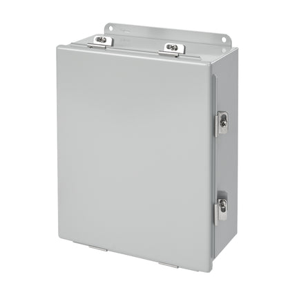 Continuous Hinge Enclosure with Clamps Type 4, 12x12x6, Gray, Mild Steel