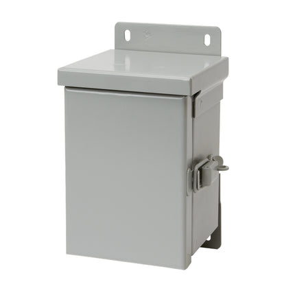 Hinge-Cover Small Drip-Shield Enclosure Type 3R, 12.00x12.00x6.00, Gray, Steel