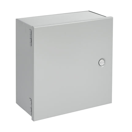 Small Hinge-Cover Enclosure Type 1, 6.00x6.00x4.00, Gray, Steel