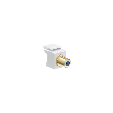 Feedthrough QuickPort F-Connector, Gold-Plated, White Housing