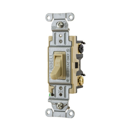 HUBBELL CSB320IF SWITCH 3W 20A 120/277V B+S IV FRAME
