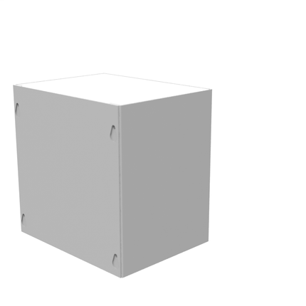 8x6x8 Screw Cover Type 1 UL Steel No KO Gray Cover w/ Teardrop Slots Holes In Back