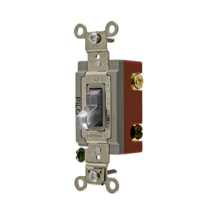 HUBBELL HBL1223PLC 3 WAY TOG IND GRD 20A 120/277V PL CLR
