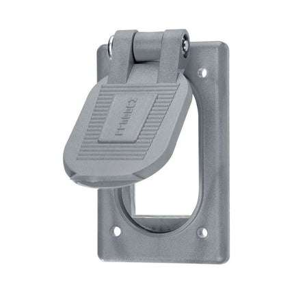 HUBBELL HBL5226 W/PROOF GFCI PLATE 1G GY PBT