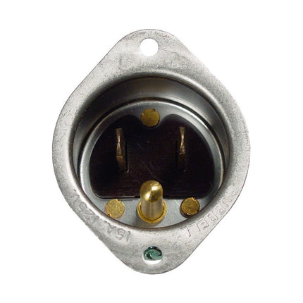 HUBBELL HBL5240 SB INLET 15A 125V 5-15P SS MINI