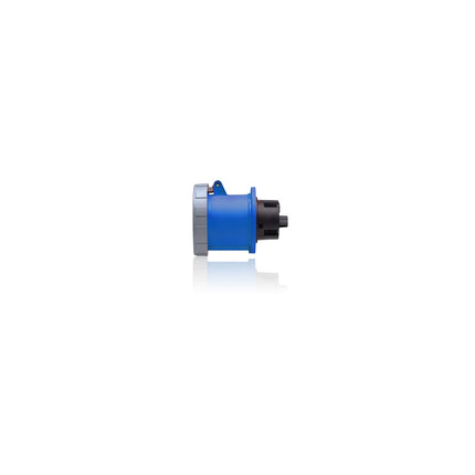 60 Amp, 250 Volt 3-Phase, 3P, 4W, Outlet North American Pin & Sleeve Receptacle, Industrial Grade, IP67, Watertight - BLUE
