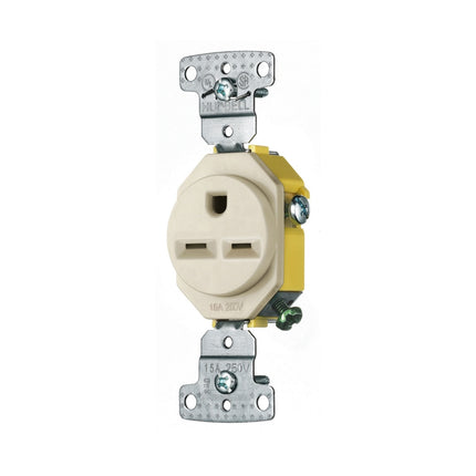 HUBBELL RR155LA RESI SGL RCPT 15A 250V SELF GRND LA