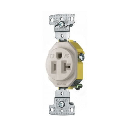 HUBBELL RR201LAWRTR RESI SGL RCPT 20A 125V WR TR LA