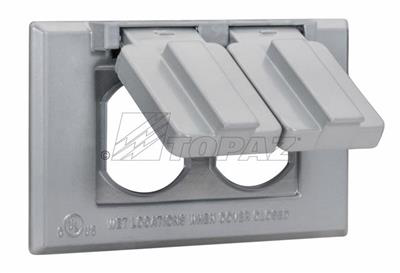 Single Gang, Weatherproof, Duplex Horizontal Cover