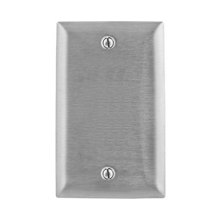 HUBBELL SS13 WALLPLATE 1-G BLANK SS BOX