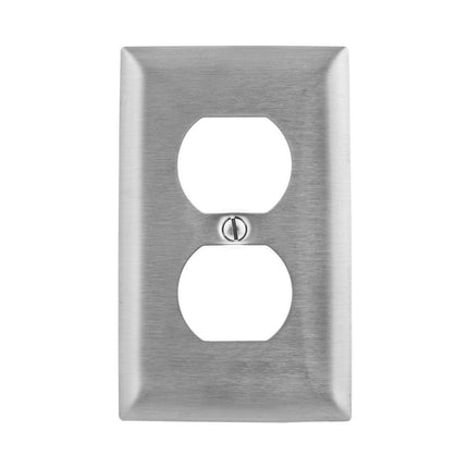 HUBBELL SSJ8 WALLPLATE JUMBO 1-G DUP SS