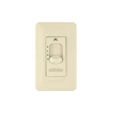 WALL CONTROL FAN ONLY (2-SPD/NON-REV): LIGHT ALMOND