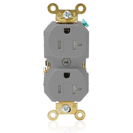 LEVITON 5362-SGG GY TR REC DUP 2PO3WI 20A125V