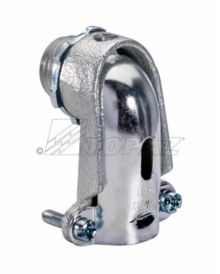 1-1/4" 90° Insulated Throat Squeeze Type BX-Flex Connector