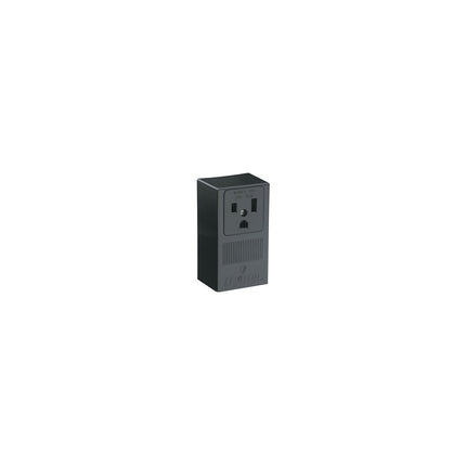 50 Amp, 250 Volt, NEMA 6-50R, 2P, 3W, Surface Mtg Receptacle, Straight Blade, Industrial Grade, Grounding, , Side Wired, Steel Strap, - Black
