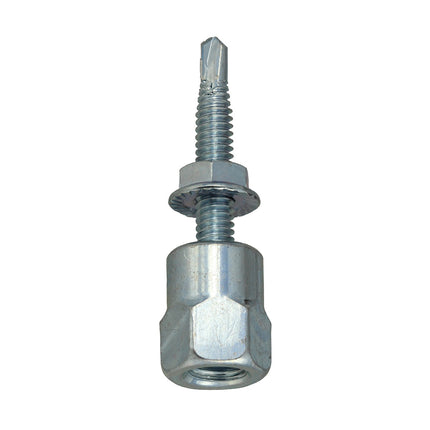 Item # SSM38BR, (SSM38BR) Steel Bottom Mount Threaded Rod Hanger with Nut